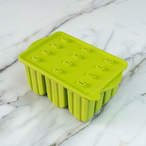 Ensemble de 12 moules à glaces réutilisables en silicone de qualité alimentaire sans BPA avec logo personnalisé - Product Image 4