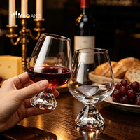 Bleifreier Kristallglas-Rotweingoblet mit Griff, dickem Boden, Premium-Qualität, 530 ml, elegantes Design für den Heimgebrauch und gehobene Restaurants.