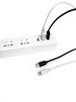 Support personnalisé Cordon de chargeur blanc Câble de chargeur de données micro USB PVC USB