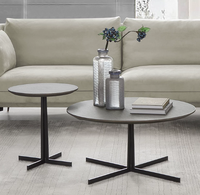 Table basse minimaliste italienne en dalle de roche, petite table basse simple