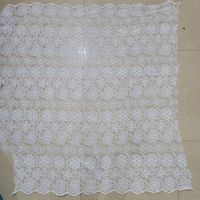 Organza Soluble Dans L'eau Lait Soie Chrysanthème Broderie Maille Tissu Broderie Tissu pour Robe de Femme