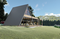 Villa préfabriquée à cadre en acier léger de norme australienne, maison modulaire ignifuge imperméable pour station/arrière-cour