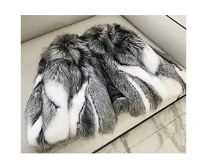 Abrigo de piel de zorro Sexy de lujo de piel auténtica corto de Invierno para mujer a la moda personalizada ropa de calle