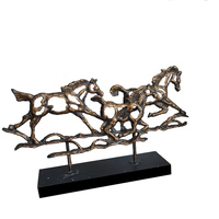 Figurine de cheval en bronze en fonte durable, sculpture moderne pour la décoration de la maison