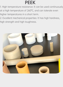 PEEK bahan kustom <span class=keywords><strong>PTFE</strong></span> pipa dan batang F4 plastik ukuran kustom <span class=keywords><strong>PTFE</strong></span> Plus serat karbon bahan tabung perlengkapan Pipa Pipa pipa - Product Image 3