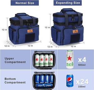 Muestra gratuita: Bolsa térmica impermeable de Tyvek para proteger alimentos y bebidas, lonchera térmica aislada con cremallera - Product Image 3