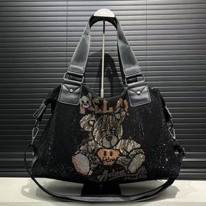 Bolso de Hombro con Adornos de Diamantes en Forma de Osito de Peluche, Moderno y Bonito para Mujer, Gran Capacidad, Elegante, a la <span class=keywords><strong>Moda</strong></span> - Product Image 3