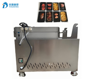 Máquina de Envasado al Vacío con Film Estirable Semiautomática Comercial para 4 Bandejas de Alimentos Preparados, Precio Competitivo - Product Image 3
