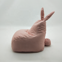 Nouvelle chaise de pouf en forme de lapin pour enfants, canapé de pouf paresseux