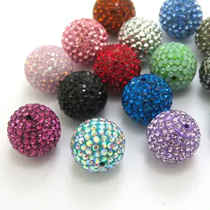 Multiwarna 10Mm Berlian Bulat Kristal Disco Bola Manik-manik untuk Gelang Anting Pembuatan Perhiasan