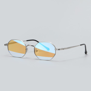 Gafas Ópticas Octogonales con Montura Completa, Lentes de Resina de Color con Protección Anti-Luz Azul, Unisex, Modernas, Ligeras, para Adultos - Product Image 4