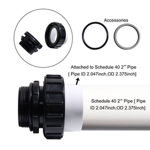 1 PAQUETE Unión de Alta Temperatura para Bomba de Piscina, PVC de 2" MPT x 2" Slip para IntelliFlo WhisperFlo - Product Image 6