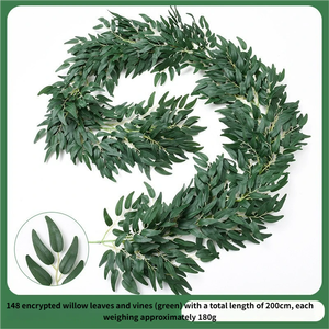 Vigne de feuilles d'eucalyptus artificielles de 200 cm, très vendue, pour usage intérieur, décoration de la maison, plante artificielle au toucher réel - Product Image 1