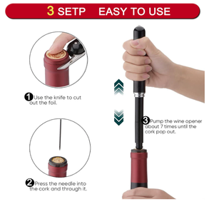 Sacacorchos Eléctrico Automático con Bomba de Aire, Aireador y Vertedor para Botellas de Vino, Set Profesional para Cocina y Bar - Product Image 4
