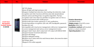 Sistema de Videoportero Inteligente Tuya GVS de 8 Pulgadas <span class=keywords><strong>con</strong></span> Reconocimiento Facial TCP/IP y Control de Acceso para Villa/Apartamento - Product Image 4