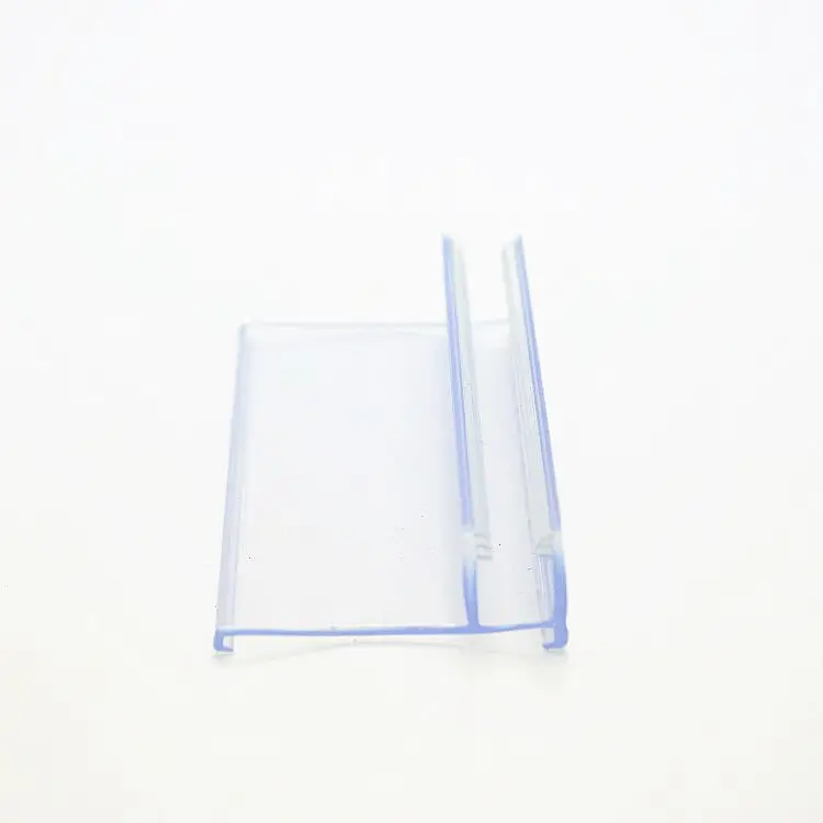 Clear PVC plastic price clip label holder price data strip of supermarket or store