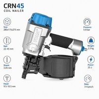 Cloueur pneumatique industriel Toua CN45 pour toiture, 15 degrés, avec chargeur de 120 clous, conçu pour les projets de construction de toitures