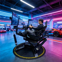 Cockpit de simulateur de course DIY Rokpex 4DOF avec chaise de jeu à mouvement et vibration, compatible avec les dispositifs de contrôle Moza Thrustmaster