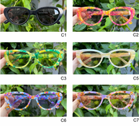 Kacamata Hitam Fashion Cat Eye Acetate SA0463 Terbaru, Bingkai Penuh, Proteksi UV400, Dewasa Unisex, Outdoor, OEM Disambut