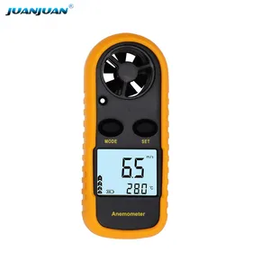 GM816 Anemometer Digital Pengukur Kecepatan Angin, Penguji Kecepatan Angin Kecepatan Aliran Udara LCD dengan Lampu Latar