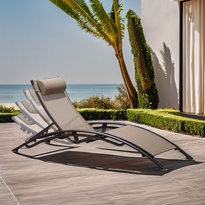 Di alta qualità Design moderno in alluminio metallo sedie a <span class=keywords><strong>sdraio</strong></span> giardino esterno Patio piscina spiaggia lato <span class=keywords><strong>mare</strong></span> soggiorno per il tempo libero letto per il parco - Product Image 2