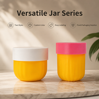 Pot en plastique PP coloré de qualité alimentaire, vide, à large ouverture, pour l'emballage en gros de dattes, de bonbons et de confiseries