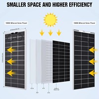 Panneau solaire monocristallin 200W 30V, petit module photovoltaïque pour système hors réseau, charge de batterie et alimentation électrique extérieure