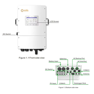 Sistema Híbrido Solar Monofásico/Trifásico con USB de 8kw, 10kw, 12kw, 15kw, Triple Salida, 400V, 60Hz - Product Image 4