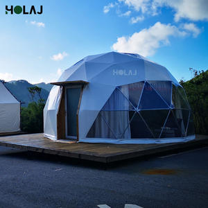 Grande tente dôme de luxe moderne quatre saisons en PVC coupe-vent et pare-soleil de 15 m pour hôtel, <span class=keywords><strong>camping</strong></span> et hébergement, avec mobilier assorti - Product Image 5