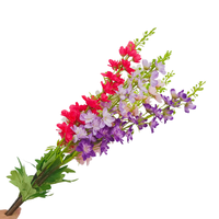 Bunga Delphinium Buatan Tangan Grosir Pabrik, Bunga Sutra Batang Panjang untuk Dekorasi Aula Pernikahan & Vas Rumah