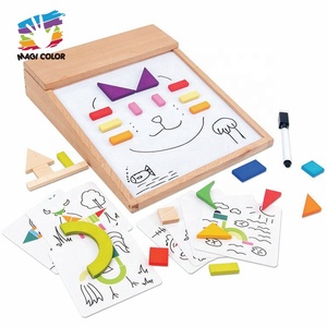 Chevalet d'art en bois pour enfants-Station de dessin réglable à 4 côtés avec effaçable à sec et jouet de créativité éducative <span class=keywords><strong>tableau</strong></span> noir W12B248 - Product Image 4