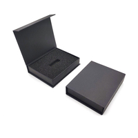 Boîte cadeau en carton noir robuste ZY Packaging, insert personnalisé, couvercle magnétique, design creux, logo estampé or, boîte cadeau rigide à emporter