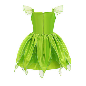 Vestito da Fata Verde per Bambine, Costume di Halloween per Bambine, Abito da Principessa Elfo Tinkerbell in Poliestere Intero - Product Image 4