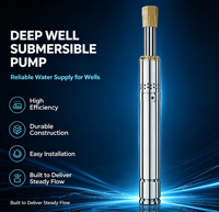 Pompe submersible pour puits étroit de 2,5 pouces, pompe à eau multi-étages en acier inoxydable pour l'alimentation en eau potable domestique et l'utilisation agricole