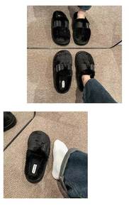 2025 nouveau chaud automne et hiver <span class=keywords><strong>maison</strong></span> hommes et femmes <span class=keywords><strong>Couple</strong></span> floue en peluche femmes pantoufle bande chaud en peluche pantoufles avec la <span class=keywords><strong>maison</strong></span> - Product Image 6