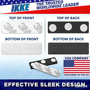 Aimants pour badges nominatifs, 50 supports magnétiques pour badges, supports magnétiques pour badges nominatifs avec 3 aimants néodyme <span class=keywords><strong>extra</strong></span>-forts pour porte-badges d'identification - Product Image 4