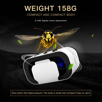 Lunettes VR réglables, casque de réalité virtuelle avec design respirant sans couvercle pour jeux et films