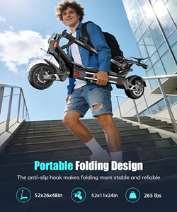 Scooter Plegable de Aluminio H16 al por Mayor, 60V 30Ah, Largo Alcance, Neumático Sin Cámara de 11 Pulgadas, Doble Suspensión - Product Image 6
