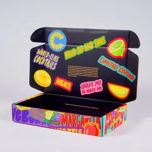 Boîte d'emballage en carton ondulé pliable personnalisée avec logo imprimé, pour cadeaux, chaussures, vêtements, expédition, emballage en papier - Product Image 1