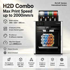 Versión Global Bambu H2D Internacional Desbloqueado de Fábrica, Control Remoto por Teléfono con WiFi Rápido, Impresora 3D A2L/P1SC/P2SC/H2SC/H2D/H2C - Product Image 2