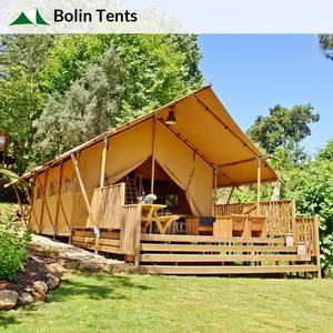 Tente d'hébergement nomade pour sites touristiques, camping et voyages culturels, avec toit en pente, pour famille, dotée d'une salle de bain intégrée - Product Image 1