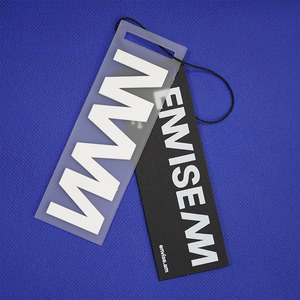 Cheap Custom Design Printing Name Logo Ruber Plastic Pvc <strong>Garment</strong> Hangtag Labels Clothing Hang <strong>Tags</strong> with <strong>String</strong> - Product Image 2