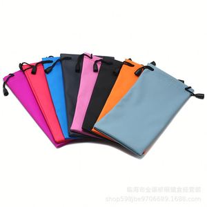 Drawstring <b>Glasses</b> Pouch Multi Color Protection <b>Case</b> Portable Eyewear Storage Bag Soft Microfiber Sunglasses Carrying Holder - Product Image 4