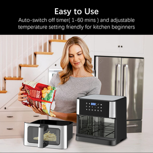Freidora de Aire Caliente de Buena Calidad, 6L, 7L, 8L, 10L, 12L, Sin Aceite, Horno de Acero Inoxidable con Pantalla Táctil LED y Wifi - Product Image 3