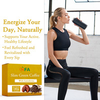 Café Vert Minceur Marque Blanche OEM avec Ganoderma et Extrait de Thé Vert pour la Gestion de la Condition Physique et l'Amélioration de la Fonction Énergétique