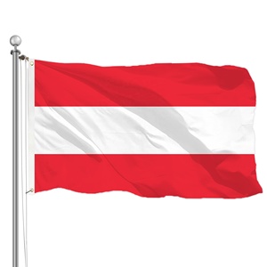 Drapeau Autrichien Personnalisé 90x150cm en Polyester pour Sports de Plein Air – Bannière Nationale Autrichienne Osterreich – Vente en Gros - Product Image 1