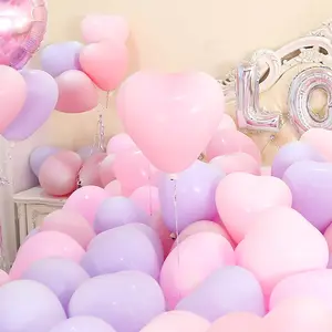 Hot Sale High Quality Macaron Heart Shaped Balloons Globos For Wedding Decoration