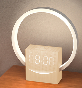 Réveil multifonctionnel avec lumière d'aube, bruit blanc, son de la nature, haut-parleur Bluetooth et lampe LED - Product Image 1