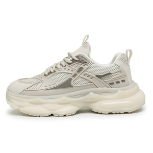 Zapatos Deportivos de Moda para Hombre, Transpirables, Ligeros, con Cordones, a Rayas, con Plataforma, Antideslizantes, Blancos, para Correr - Product Image 5