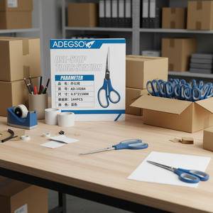 Forbici da ufficio con manico blu da 85 pollici fornitore sfuso con 144 pezzi di materiale plastico per manico - Product Image 3